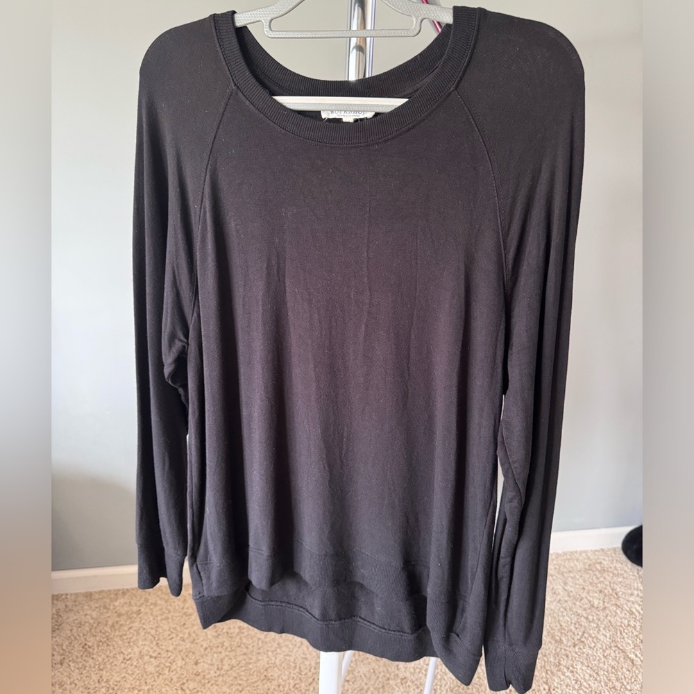 Casual Black Long Sleeve Shirt